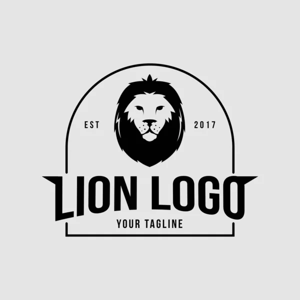 Lion Animal Themed Vector Design — Stock Vector