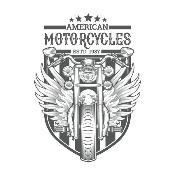 Motosiklet temalı basit vektör tasarımı