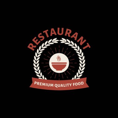 Yemek, yemek ve restoran temalı vektör tasarımı