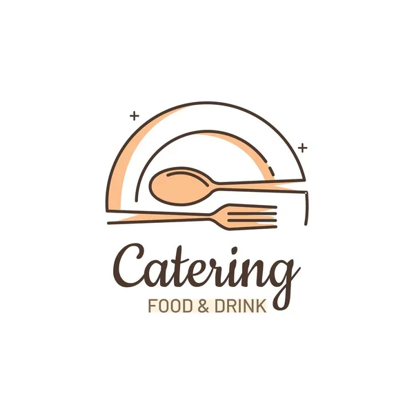Catering Jedzenie Restauracja Tematyce Wektorowej Projektowania — Wektor stockowy