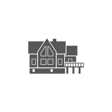 Ofis, ev vb gibi binalar şeklinde vektör tasarımı