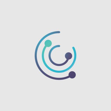 Teknoloji temalı vektör tasarımları veya logoları şirketin ihtiyaçları gibi yazılı ortamlarda kullanmak için uygundur.
