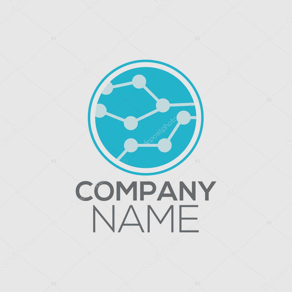 Technology themed vector designs or logos are suitable for use in print media such as company needs, etc