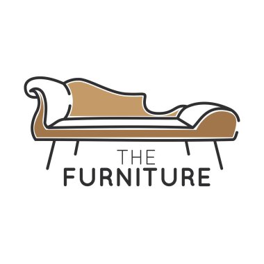 İç temalı vektör tasarımı dükkanların, şirketlerin logoları veya markaları için uygundur.