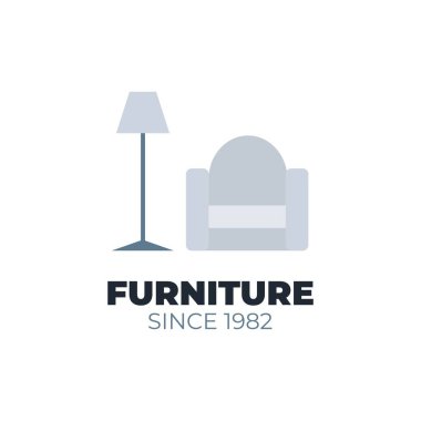 İç temalı vektör tasarımı dükkanların, şirketlerin logoları veya markaları için uygundur.