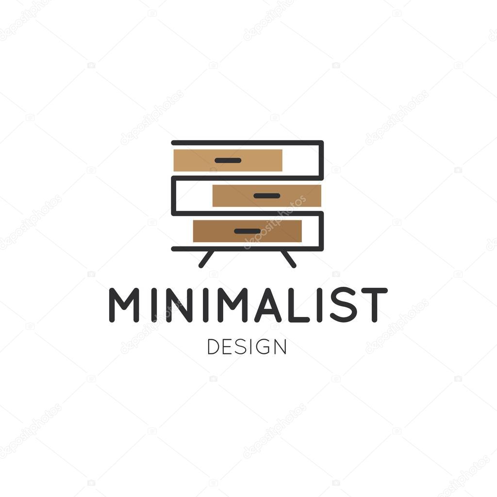 Interior themed vector design is suitable for logos or trademarks of shops, companies, etc