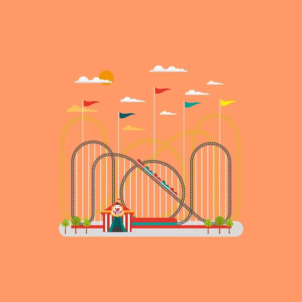 Themapark Thema Vector Ontwerp — Stockvector