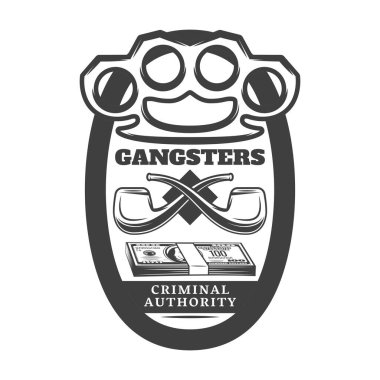 Kafatası şekilli mafya temalı vektör tasarımı