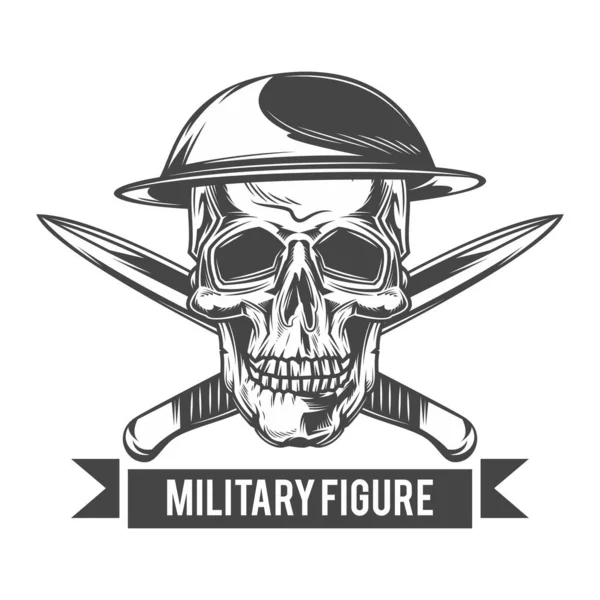 Modello Vettoriale Logo Tema Militare — Vettoriale Stock