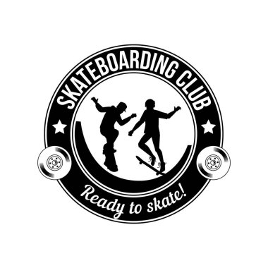 Kaykay temalı basit vektör tasarımı