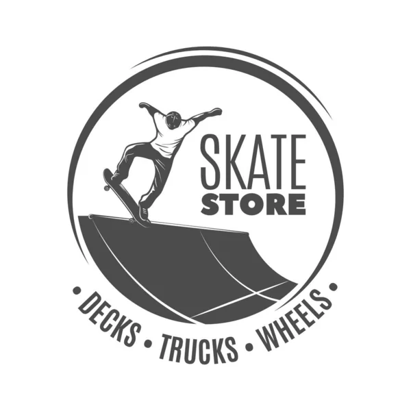 Skate Temático Design Vetorial Simples — Vetor de Stock