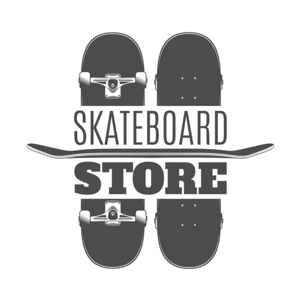 Skate Temático Design Vetorial Simples — Vetor de Stock