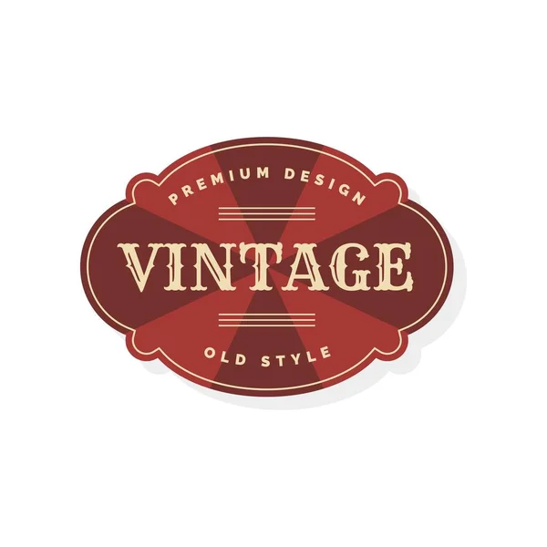 Design Vetor Logotipo Temático Vintage — Vetor de Stock