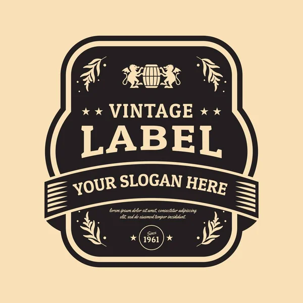 Diseño Vectorial Logotipo Temático Vintage — Vector de stock