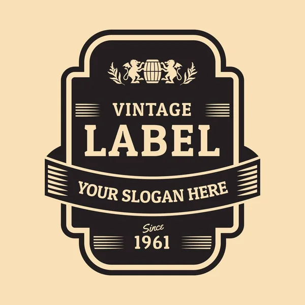 Diseño Vectorial Logotipo Temático Vintage — Vector de stock