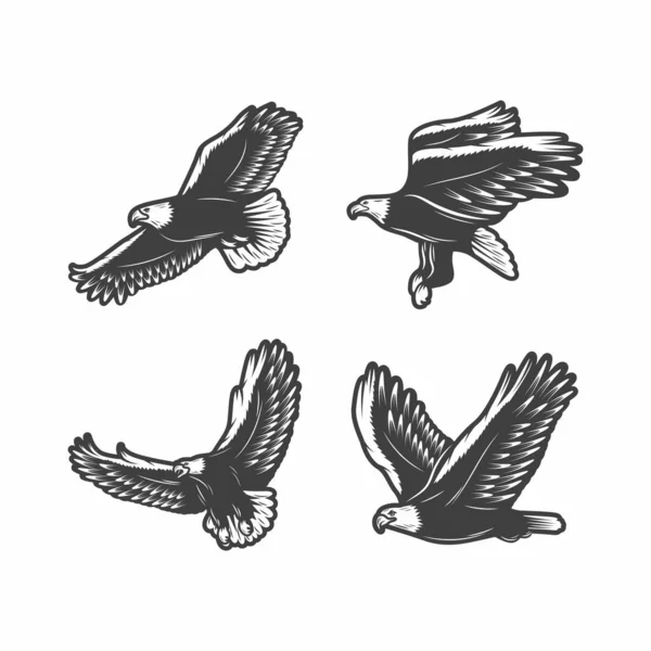 鹰主题标志或矢量设计 — 图库矢量图片
