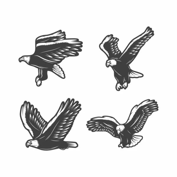 Logo Dessin Vectoriel Thème Aigle — Image vectorielle