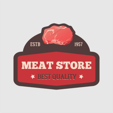 Biftek, et, tavuk vs. gibi yemek menüsü temalı vektör tasarımı