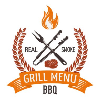 Biftek, et, tavuk vs. gibi yemek menüsü temalı vektör tasarımı