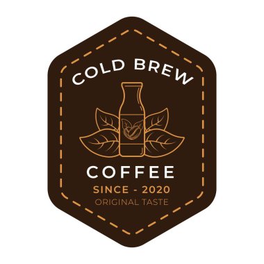 Kahve içecek temalı vektör tasarımı dükkan veya kafe etiketleri için uygundur