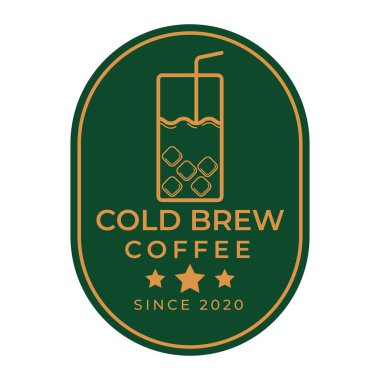 Kahve içecek temalı vektör tasarımı dükkan veya kafe etiketleri için uygundur