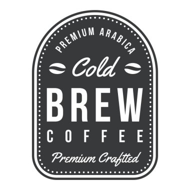 Kahve içecek temalı vektör tasarımı dükkan veya kafe etiketleri için uygundur