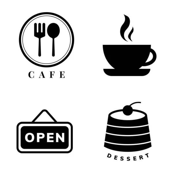 Projeto Vetorial Temático Bebida Café Apropriado Para Etiquetas Loja Café —  Vetores de Stock