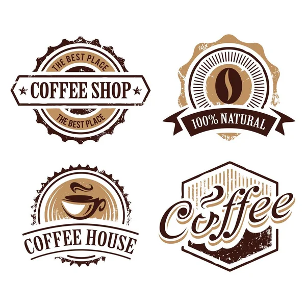 Bebida Café Diseño Vectorial Temático Adecuado Para Etiquetas Tiendas Cafeterías — Vector de stock