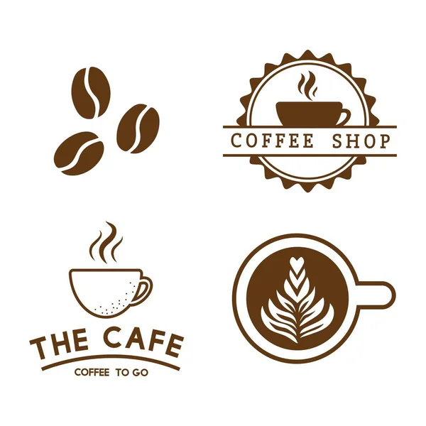 ショップやカフェのラベルに適したコーヒードリンクをテーマにしたベクトルデザイン — ストックベクタ