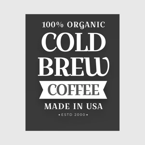 Vektordesign Für Kaffeegetränke Geeignet Für Etiketten Von Geschäften Oder Cafés — Stockvektor