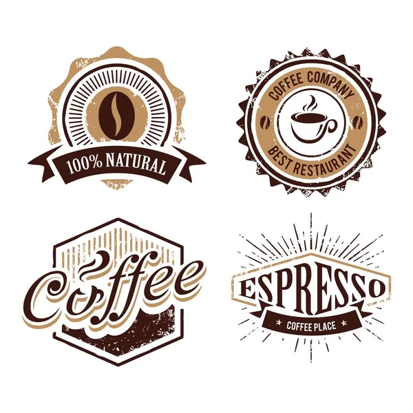 Coffee Drink Themed Vector Design Suitable Shop Cafe Labels — Stock Vector