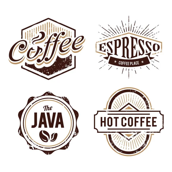 Vektordesign Für Kaffeegetränke Geeignet Für Etiketten Von Geschäften Oder Cafés — Stockvektor