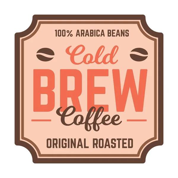 Projeto Vetorial Temático Bebida Café Apropriado Para Etiquetas Loja Café — Vetor de Stock