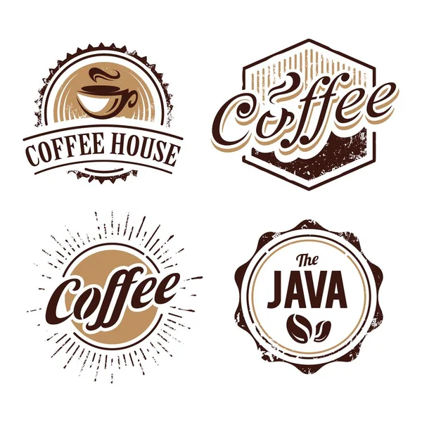 ショップやカフェのラベルに適したコーヒードリンクをテーマにしたベクトルデザイン — ストックベクタ