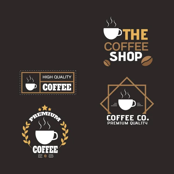 Coffee Drink Themed Vector Design Suitable Shop Cafe Labels — Stock Vector