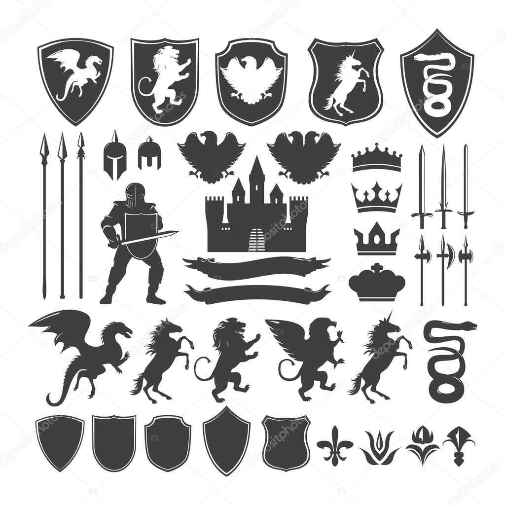 Knight warrior themed vector design