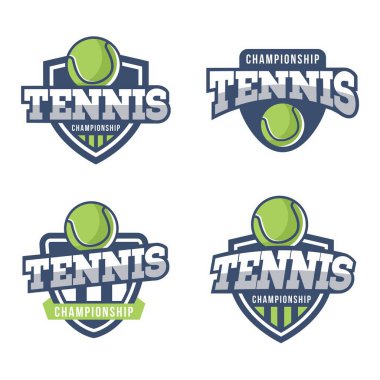 Tenis sporu temalı vektör tasarımı