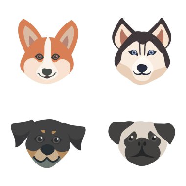 Köpek hayvan temalı vektör tasarımı