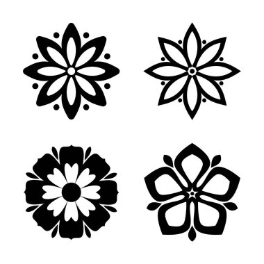 Güzel çiçek temalı vektör tasarımı