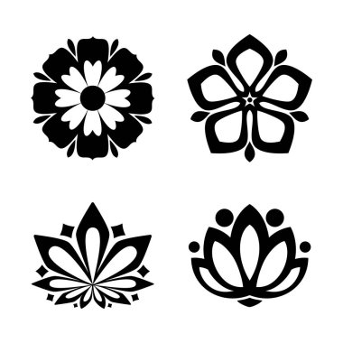 Güzel çiçek temalı vektör tasarımı