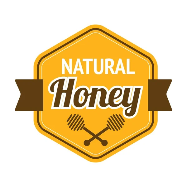 蜂蜜为主题的病媒设计适用于蜂蜜生产公司的标志或商标 — 图库矢量图片