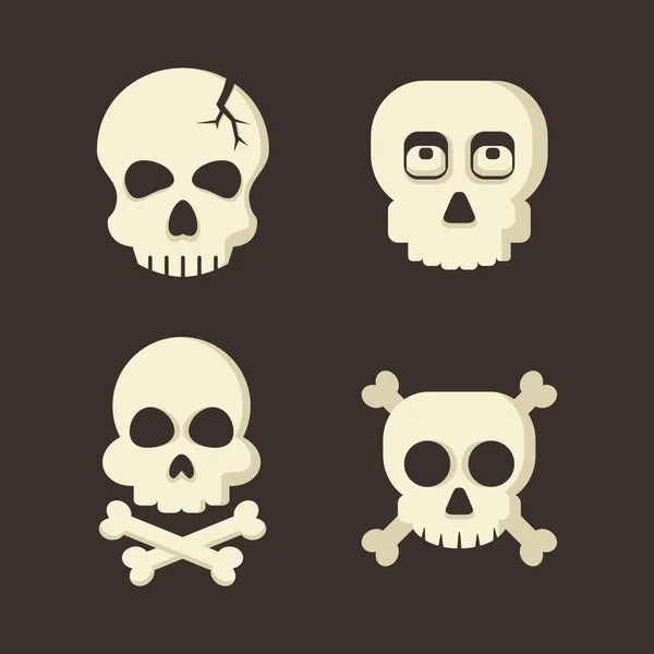 Simple Skull Themed Vector Design — Stock Vector