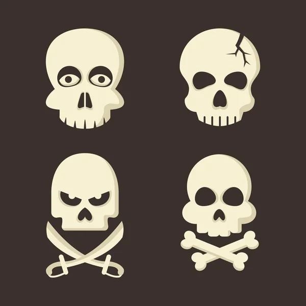 Simple Skull Themed Vector Design — Stock Vector