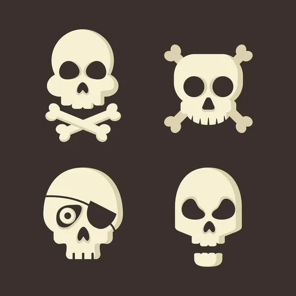 Simple Skull Themed Vector Design — Stock Vector