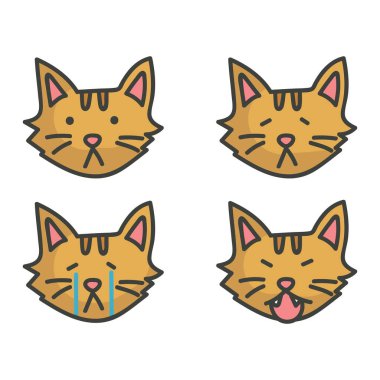 Kedi hayvan temalı vektör tasarımı