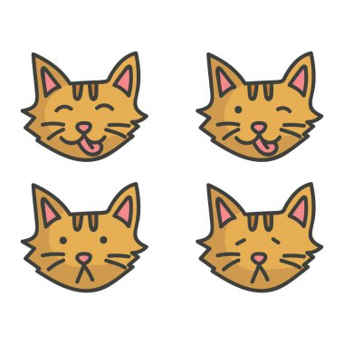 Kedi hayvan temalı vektör tasarımı