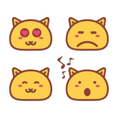 Kedi hayvan temalı vektör tasarımı