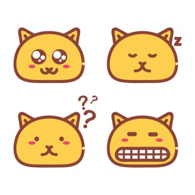 Kedi hayvan temalı vektör tasarımı