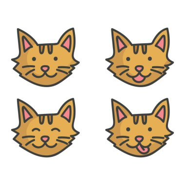 Kedi hayvan temalı vektör tasarımı