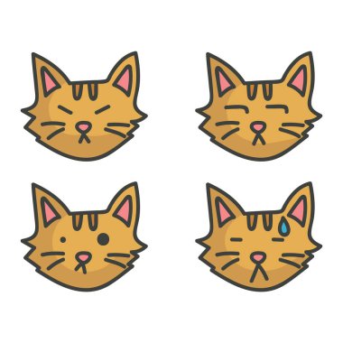 Kedi hayvan temalı vektör tasarımı